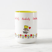 Koffiethee-Mokken, muizenkaas Tweekleurige Koffiemok (Center)