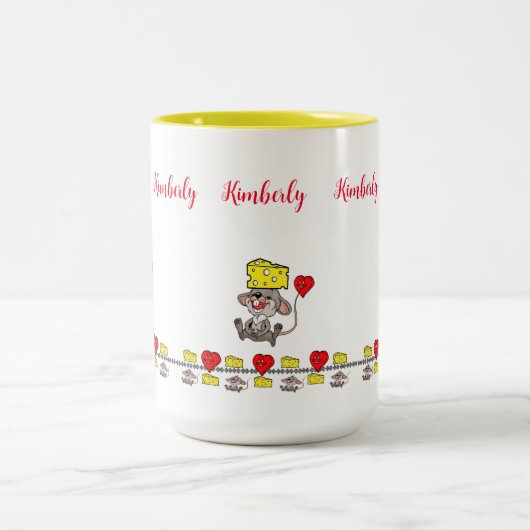 Koffiethee-Mokken, muizenkaas Tweekleurige Koffiemok (Center)