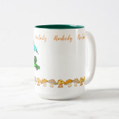 Koffiethee-Mokken, paddenstoelkikker Tweekleurige Koffiemok (Voorkant rechts)