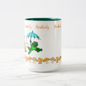 Koffiethee-Mokken, paddenstoelkikker Tweekleurige Koffiemok (Center)