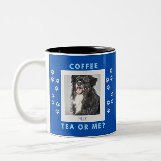 Koffiethee of me gepersonaliseerde foto Mok (Links)