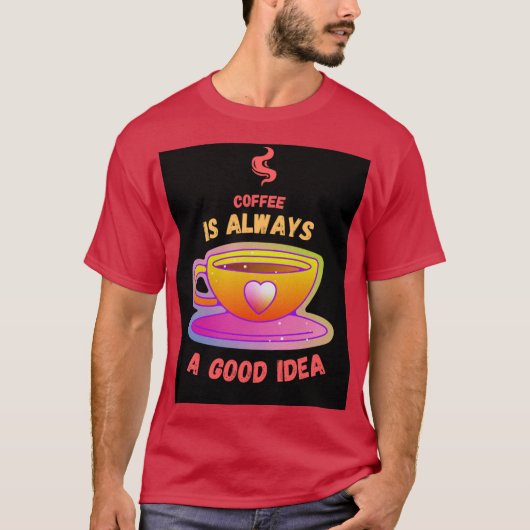 Koffiethee-shirt T-shirt (Voorkant)