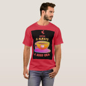 Koffiethee-shirt T-shirt (Voorkant volledig)