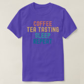 Koffiethee Tasting Sleep Funny Tea Tasting T-shirt (Design voorkant)