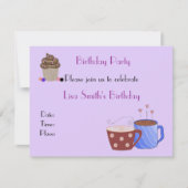Koffiethema Birthday-uitnodiging Kaart (Voorkant)