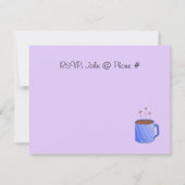 Koffiethema Birthday-uitnodiging Kaart (Achterkant)