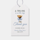 Koffiethema Espresso Martini Blue Bow Baby shower Cadeaulabel (Voorkant)