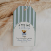 Koffiethema Espresso Martini Blue Bow Baby shower Cadeaulabel