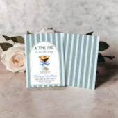 Koffiethema Espresso Martini Blue Bow Baby shower Kaart