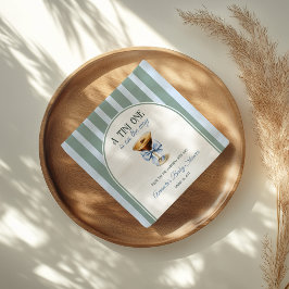 Koffiethema Espresso Martini Blue Bow Baby shower Servet