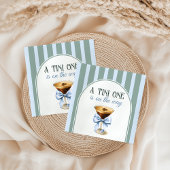 Koffiethema Espresso Martini Blue Bow Baby shower Servet