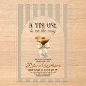 Koffiethema Espresso Martini Bow Baby shower Acryl Uitnodigingen (Voorkant)