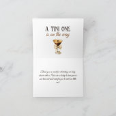 Koffiethema Espresso Martini Bow Baby shower Bedankkaart (Binnen)