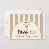 Koffiethema Espresso Martini Bow Baby shower Bedankkaart (Voorkant)