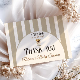 Koffiethema Espresso Martini Bow Baby shower Bedankkaart