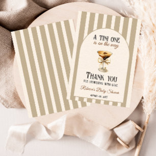 Koffiethema Espresso Martini Bow Baby shower Bedankkaart