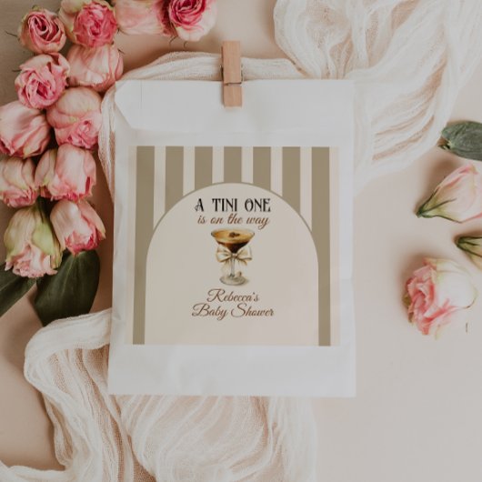 Koffiethema Espresso Martini Bow Baby shower Bedankzakje