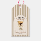 Koffiethema Espresso Martini Bow Baby shower Cadeaulabel (Voorkant)