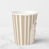 Koffiethema Espresso Martini Bow Baby shower Papieren Bekers (Rechts)