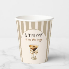 Koffiethema Espresso Martini Bow Baby shower Papieren Bekers