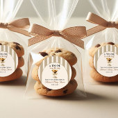 Koffiethema Espresso Martini Bow Baby shower Ronde Sticker