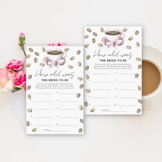 Koffiethema Hoe oud was de bruid om te spelen?