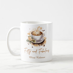 Koffiethema Vijftig en Fabulous 50ste Verjaardag   Koffiemok