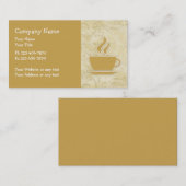 Koffiethema-Visitekaartjes Visitekaartje (Voorkant / Achterkant)