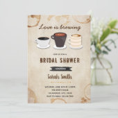 Koffiethemakaartuitnodiging Kaart (Staand voorkant)