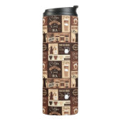 Koffiethermische tumbler thermosbeker (Gedraaid links)