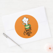 Koffieticker en -label smeren ronde sticker (Envelop)