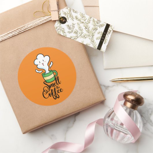 Koffieticker en -label smeren ronde sticker (Geschenken)