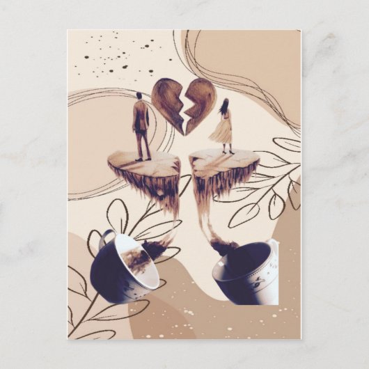 Koffietijd, alles wat we nodig hebben is koffie, k briefkaart (Voorkant)