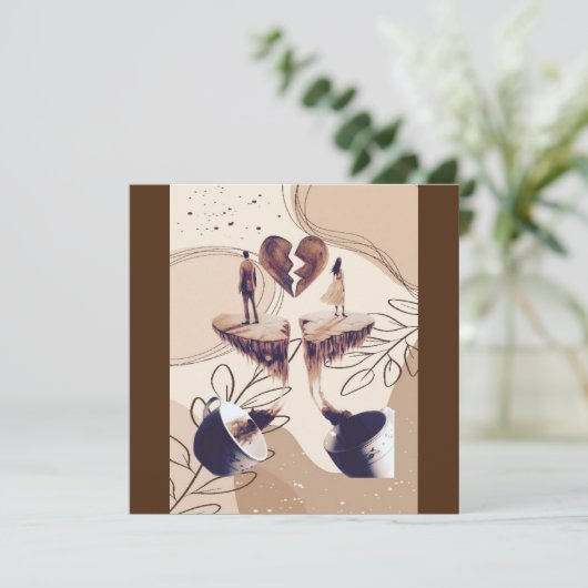 Koffietijd, alles wat we nodig hebben is koffie, k kaart (Staand voorkant)