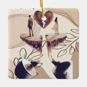 Koffietijd, alles wat we nodig hebben is koffie, k keramisch ornament
