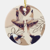 Koffietijd, alles wat we nodig hebben is koffie, k keramisch ornament (Voorkant)