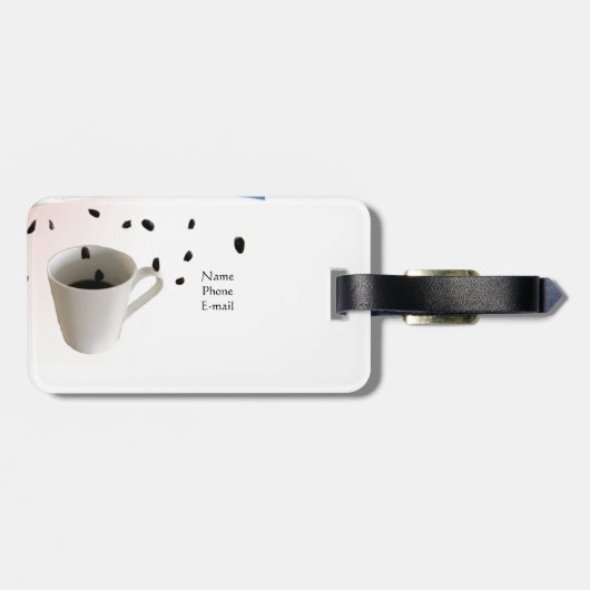 Koffietijd-Bagagelabel Bagagelabel (Achterkant horizontaal)