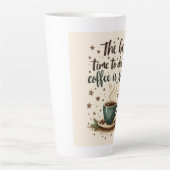 Koffietijd begint nu latte mok (Voorkant)