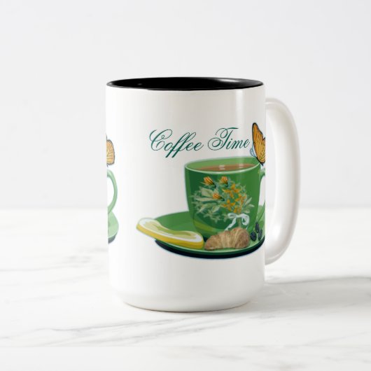 Koffietijd beker en saucer Mok (Voorkant rechts)