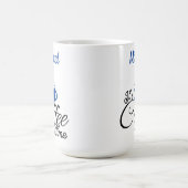 Koffietijd blauw ontwerp koffiemok (Center)