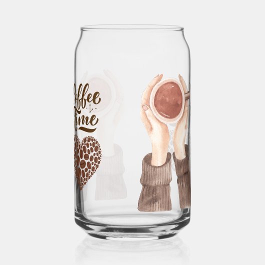 Koffietijd Blikvorm Glas (Rechts)