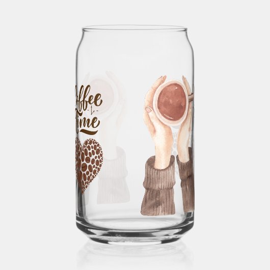 Koffietijd Blikvorm Glas (Links)