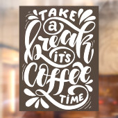 Koffietijd, café-etaria raamsticker (Vel 2)