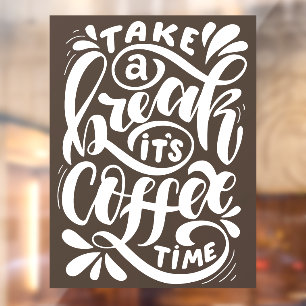 Koffietijd, café-etaria raamsticker