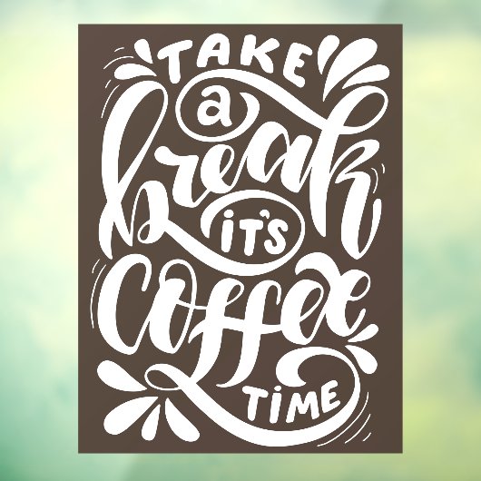 Koffietijd, café-etaria raamsticker (Vel 3)