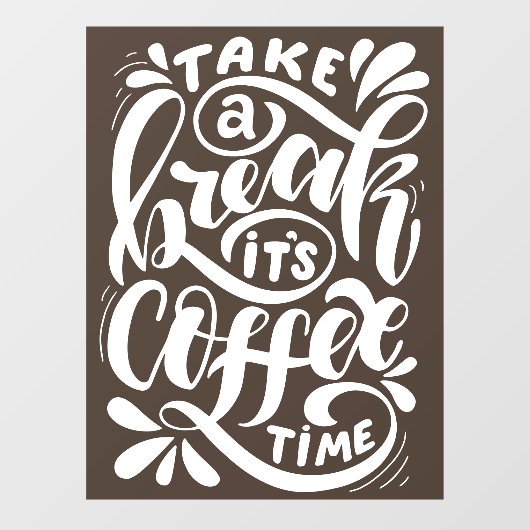 Koffietijd, café-etaria raamsticker (Vel)