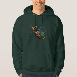 Koffietijd Calligrafie & Koffiestroom Spetteren Ho Hoodie