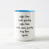 Koffietijd, Creëer juwelen, juwelenontwerper Tweekleurige Koffiemok (Center)