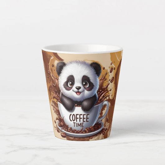 koffietijd, cute panda latte mok (Voorkant)