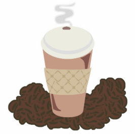 Koffietijd Cutout Sculptuur Staand Fotobeeldje